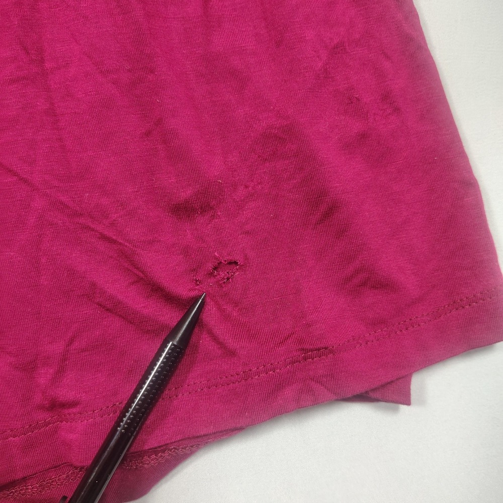 Simlu Maxi Skirt Womens Large Burgundy Fold Over Waist Solid Rayon Modal S428 - Picture 7 of 8